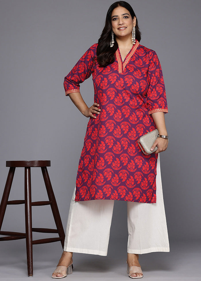 Purple Readymade Silk Kurti