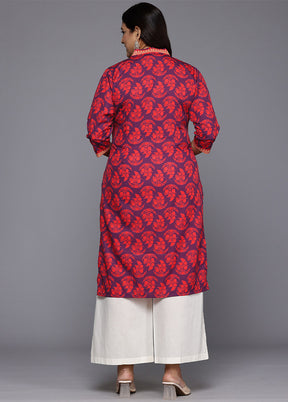 Purple Readymade Silk Kurti