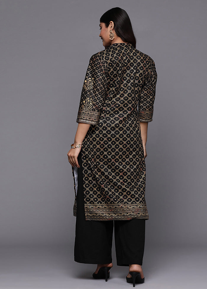 Black Readymade Velvet Kurti