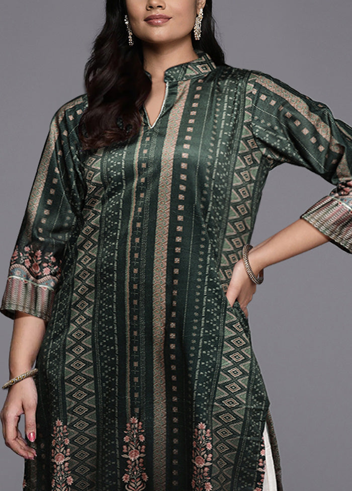 Green Readymade Velvet Kurti