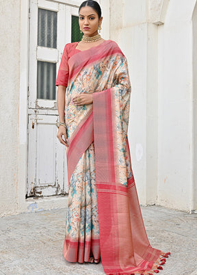 Firoza Banarasi Silk Saree With Blouse Piece