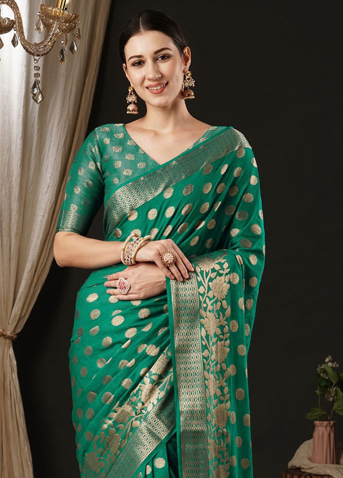 Sea Green Georgette Saree With Blouse Piece