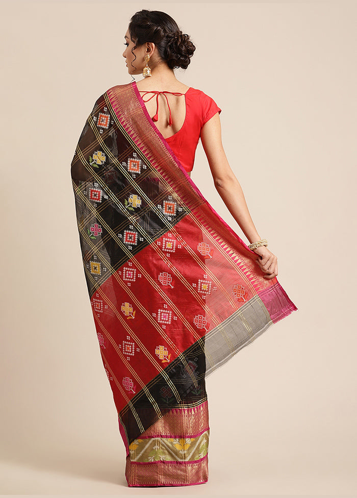 Black Silk Saree With Blouse Piece - Indian Silk House Agencies