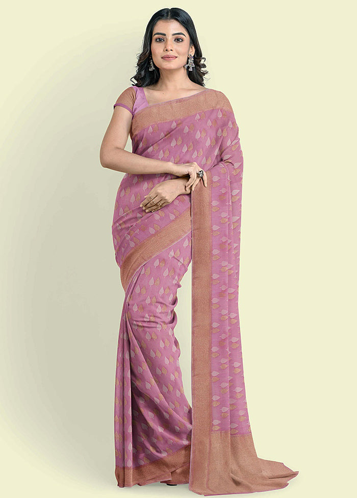 Pink Cotton Saree With Blouse Piece - Indian Silk House Agencies