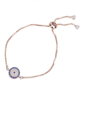 Evil Eye Stone Studded Gold Plated Bracelet - Indian Silk House Agencies