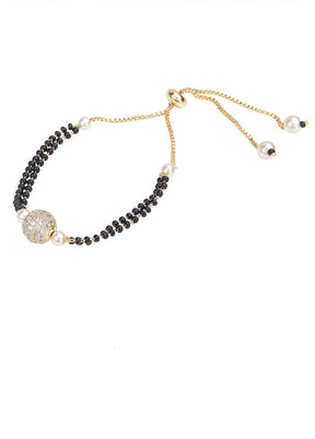 Gold Plated Mangalsutra Bracelet - Indian Silk House Agencies