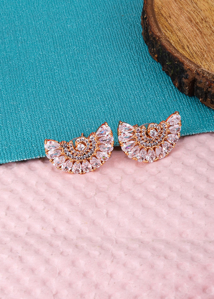 Gold Toned Stone Studded Earrings - Indian Silk House Agencies