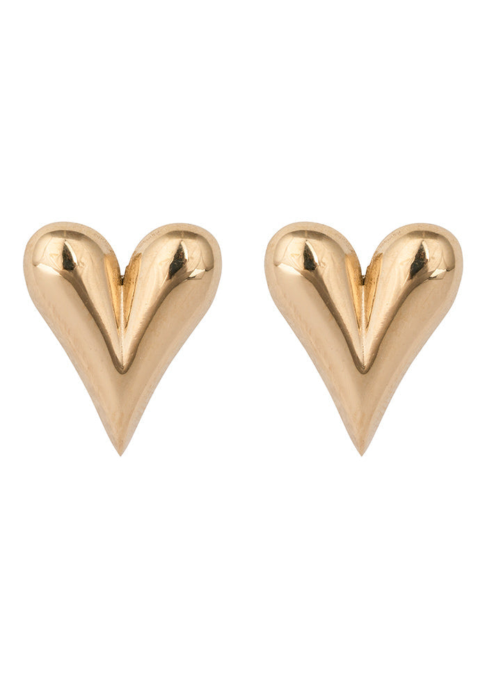 Golden Stainless Steel Earrings - Indian Silk House Agencies