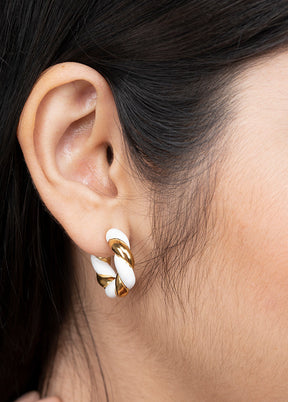 Golden Stainless Steel Earrings - Indian Silk House Agencies