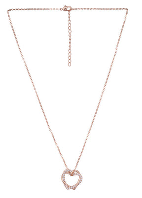 Rose Gold Brass Pendant Set - Indian Silk House Agencies