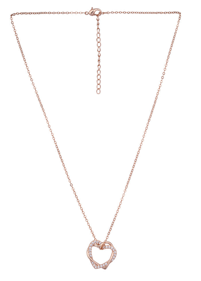 Rose Gold Brass Pendant Set - Indian Silk House Agencies