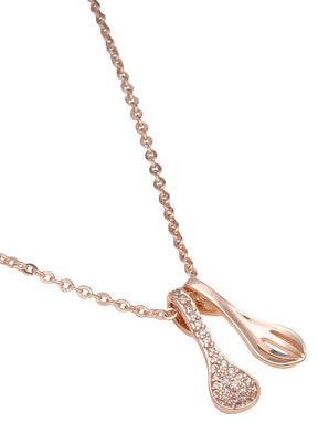 Rose Gold Brass Pendant Set - Indian Silk House Agencies