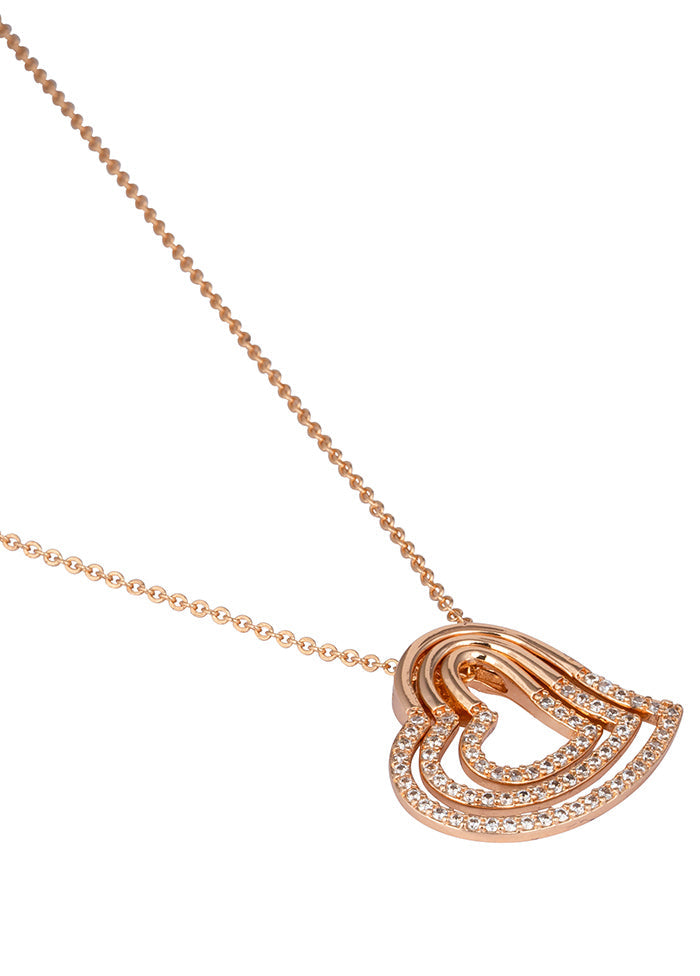 Rose Gold Brass Pendant Set - Indian Silk House Agencies