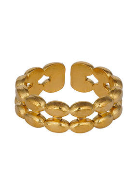 Golden Stainless Steel Ring - Indian Silk House Agencies