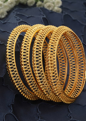 Golden Alloy Glossy Bangles