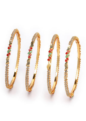 Multicolor Alloy Glossy Bangles