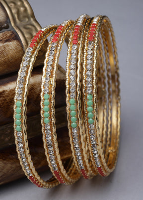 Multicolor Alloy Glossy Bangles