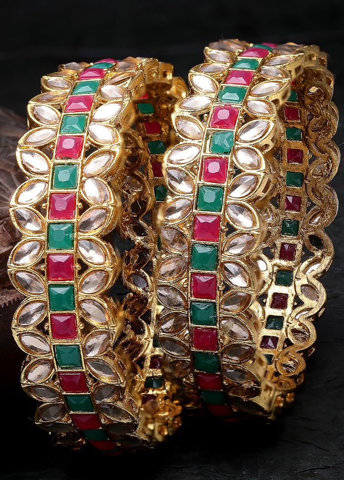 Multicolor Alloy Glossy Bangles