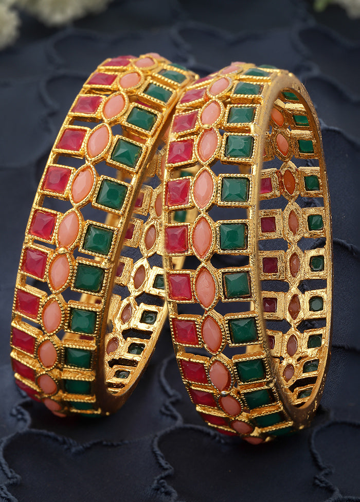 Multicolor Alloy Glossy Bangles