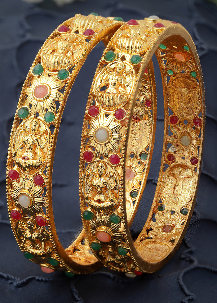 Multicolor Alloy Glossy Bangles