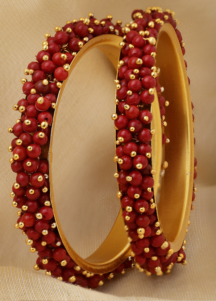 Maroon Alloy Glossy Bangles