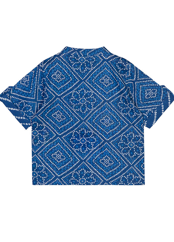 Blue Cotton Kurta - Indian Silk House Agencies