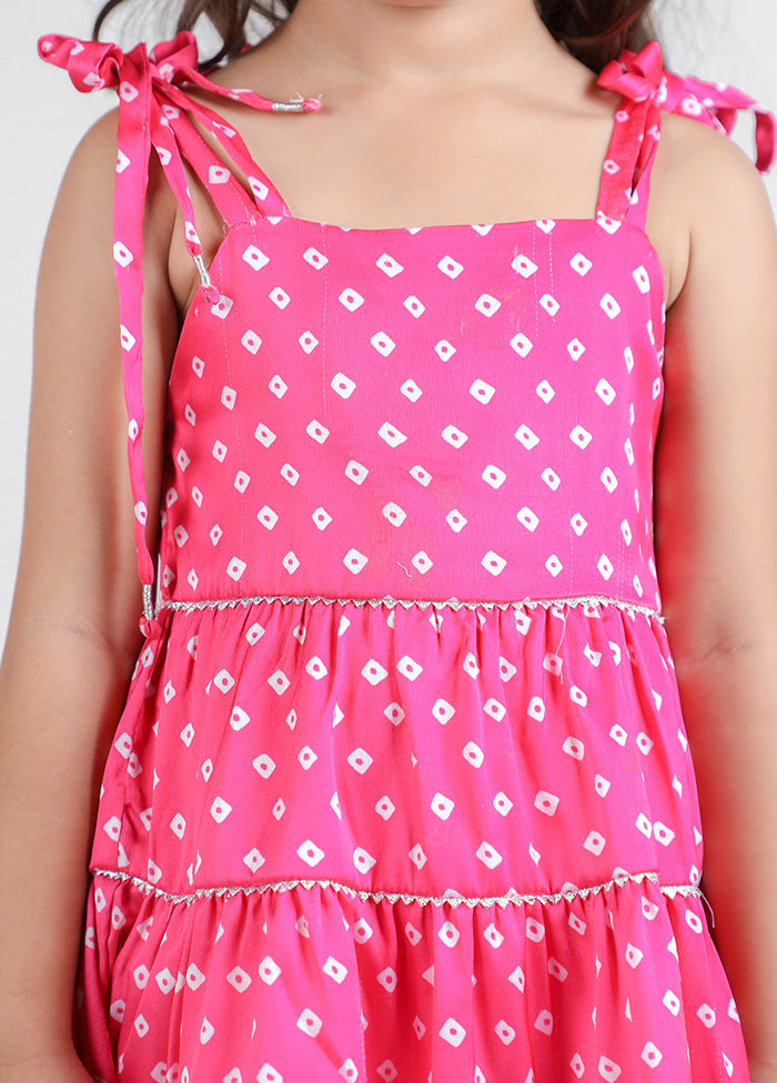 Pink Cotton Frock - Indian Silk House Agencies