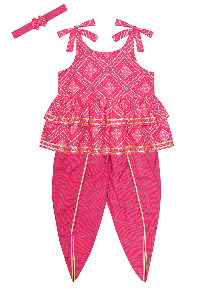 Pink Cotton Ethnic Wear Set