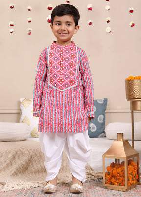 Pink Cotton Ethnic Wear Set