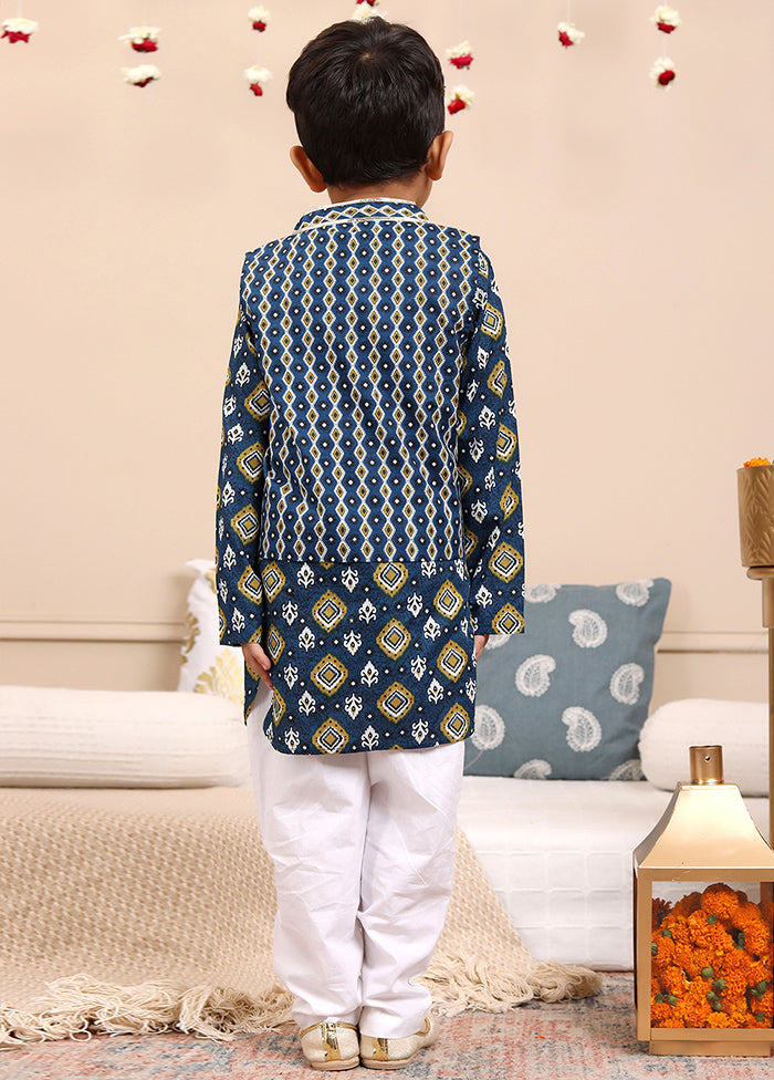 Blue Cotton Ethnic Wear Set