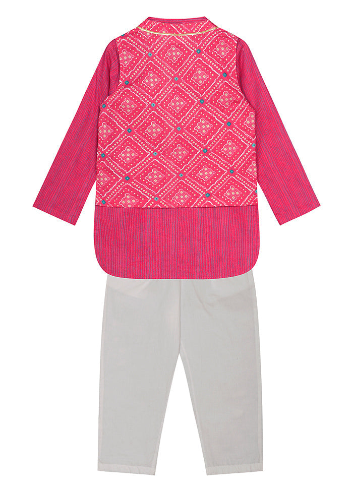 Pink Cotton Ethnic Wear Set