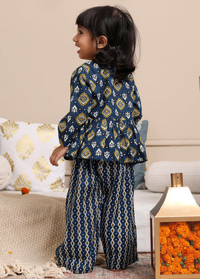 Blue Cotton Ethnic Wear Set