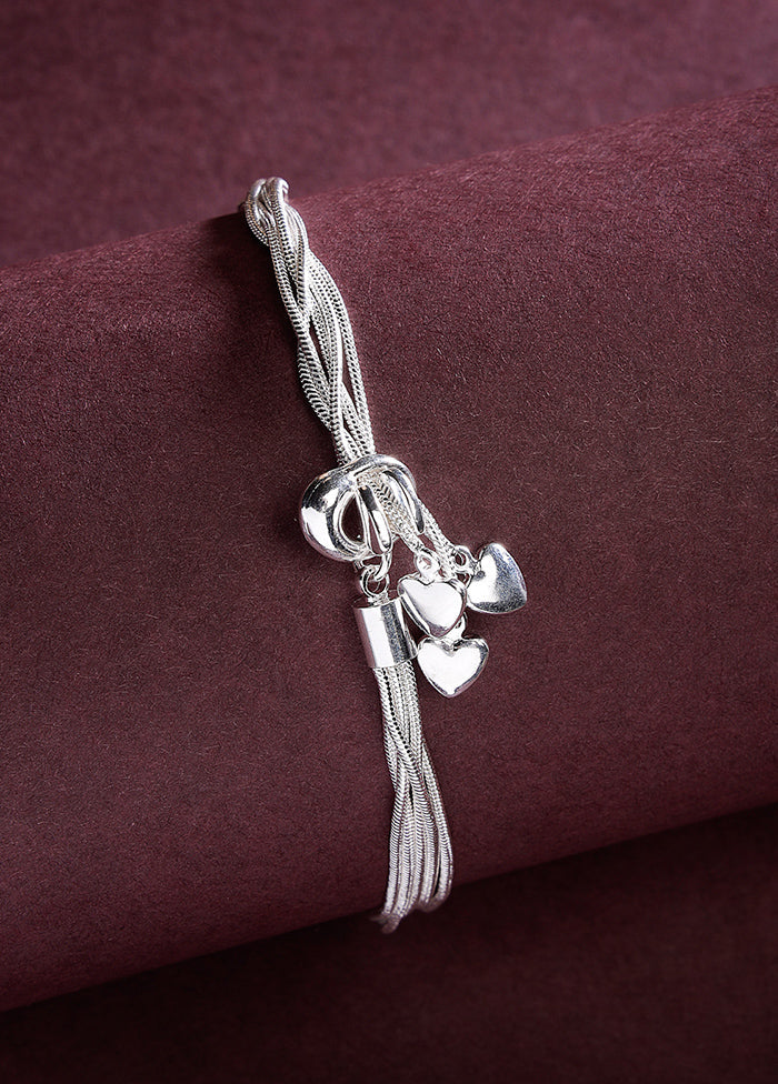 Silver Alloy Glossy Bracelet