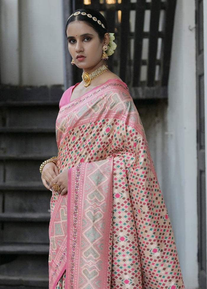 Chiku Dupion Silk Saree With Blouse Piece