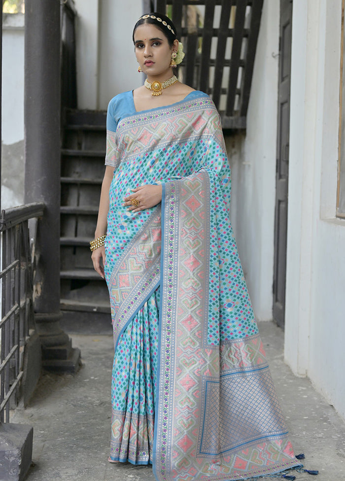 Firoza Dupion Silk Saree With Blouse Piece