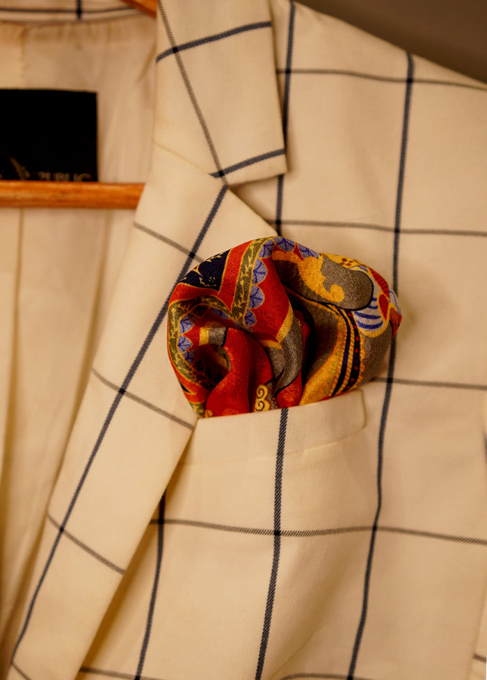 Pocket Square - Murshidabad Silk Digital Printed