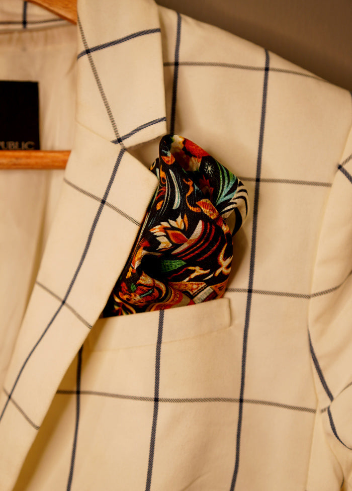 Pocket Square - Murshidabad Silk Digital Printed