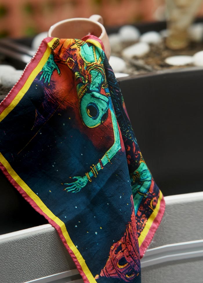 Pocket Square - Murshidabad Silk Digital Printed