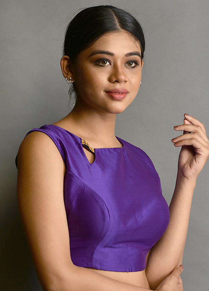 Purple Silk Designer Blouse - Indian Silk House Agencies