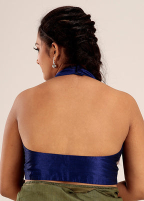 Royal Blue Silk Designer Blouse - Indian Silk House Agencies