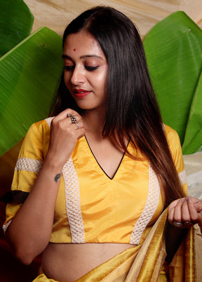 Yellow Silk Designer Blouse - Indian Silk House Agencies