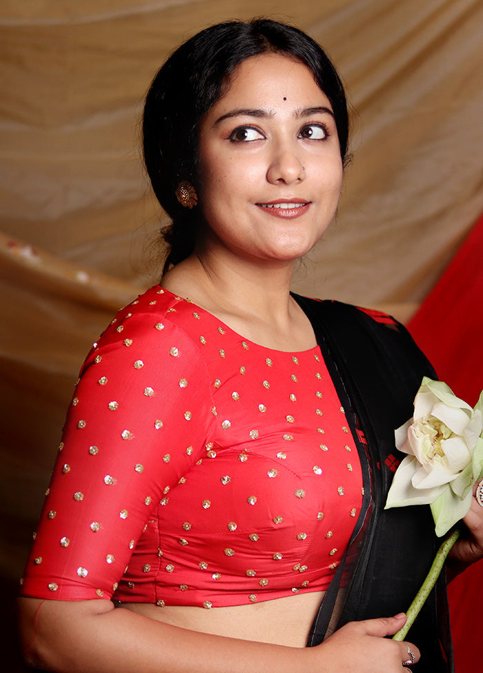 Red Silk Designer Blouse - Indian Silk House Agencies