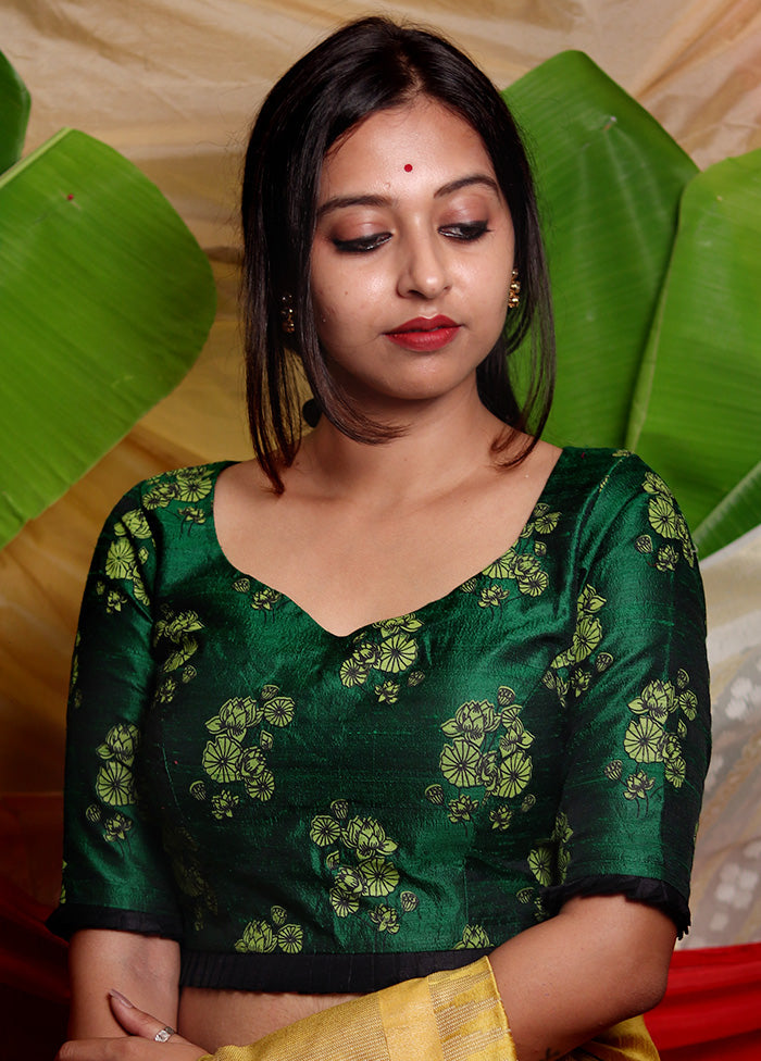 Green Silk Designer Blouse - Indian Silk House Agencies