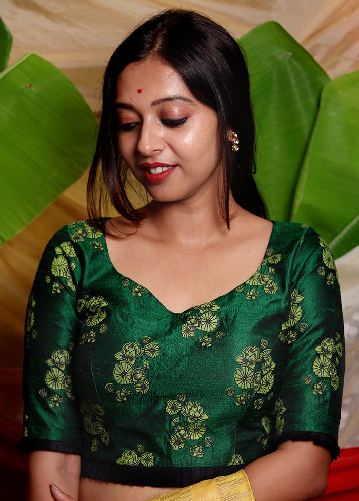 Green Silk Designer Blouse - Indian Silk House Agencies