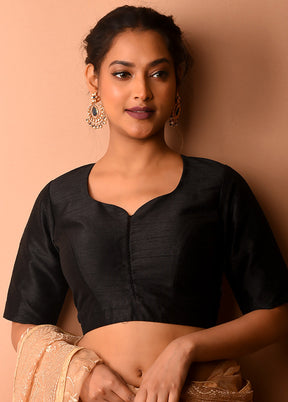 Black Silk Designer Blouse - Indian Silk House Agencies