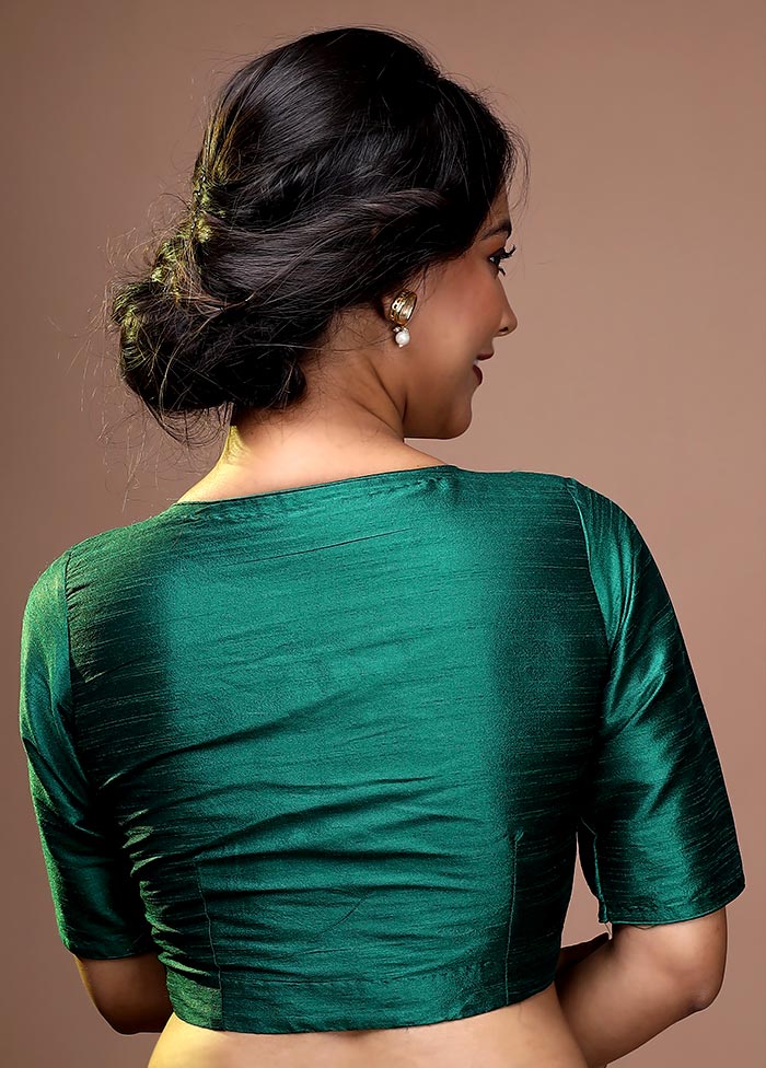 Green Silk Designer Blouse - Indian Silk House Agencies