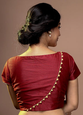 Maroon Silk Designer Blouse - Indian Silk House Agencies