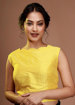 Yellow Silk Designer Blouse - Indian Silk House Agencies