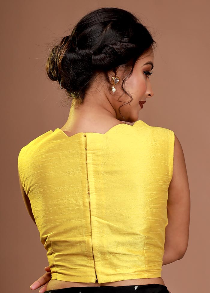 Yellow Silk Designer Blouse - Indian Silk House Agencies