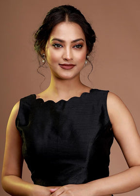 Black Silk Designer Blouse - Indian Silk House Agencies